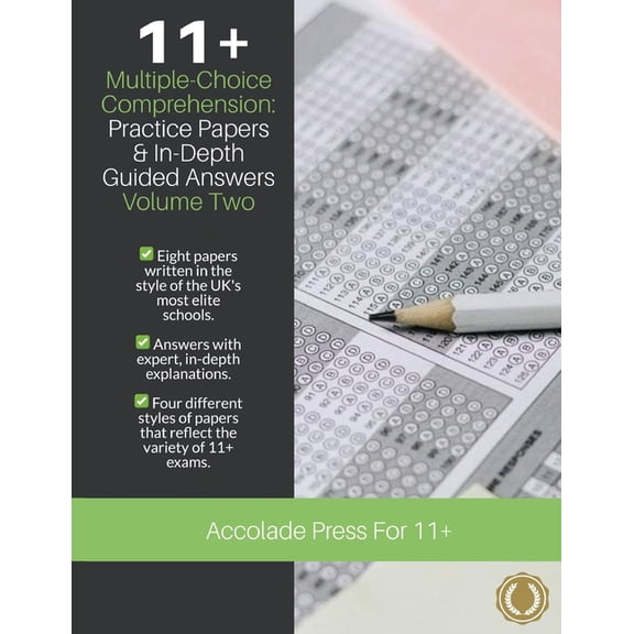 11+ Multiple-Choice Comprehension: Practice Papers & In-Depth Guided Answers, Volume 2, (Paperback)