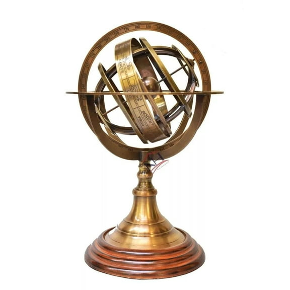 11" Nautical Brass Armillary Astrolabe Sphere Celestial Tabletop Armillary Antique Vintage Desktop Armillary