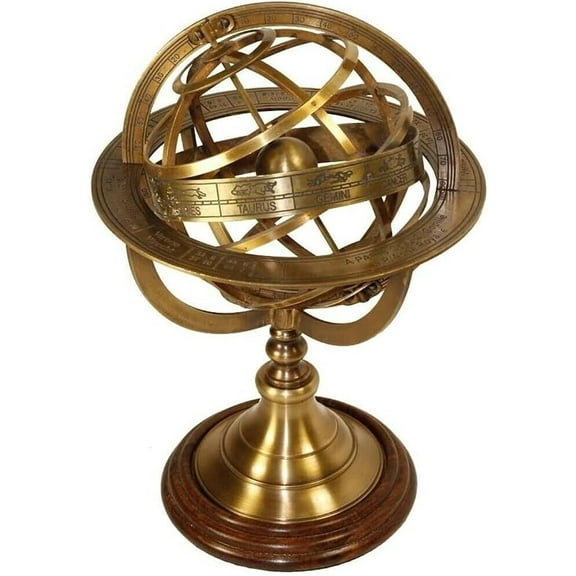 11" Nautical Brass Armillary Astrolabe Sphere Celestial Tabletop Armillary Antique Vintage Desktop Armillary