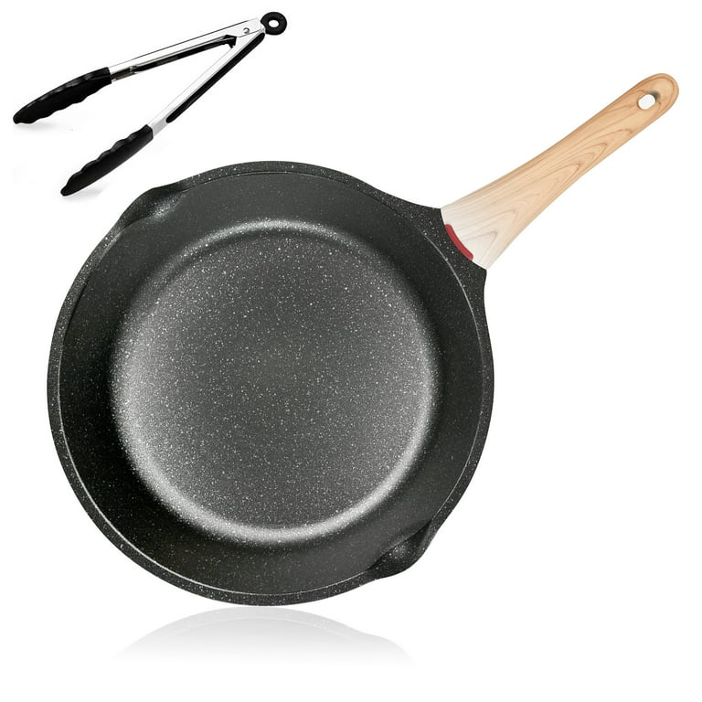 11 Nonstick Frying Pan with Tong for Cooking, Omelette Pan