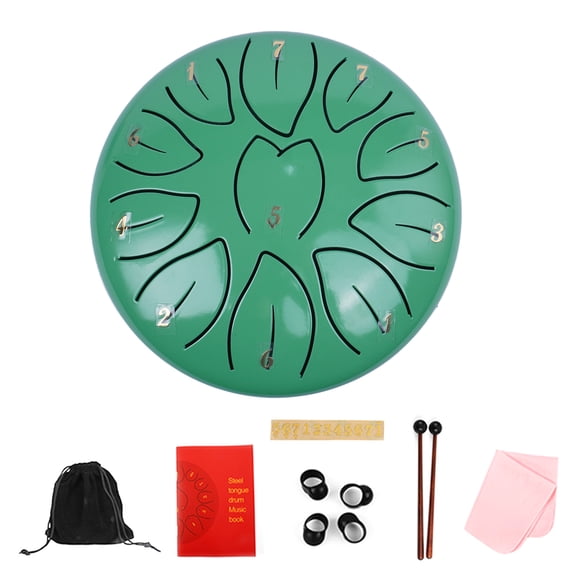 11 Note Steel Tongue Drum Small Healing Drum Portable Handpans Drum Percussions Instrument for Meditations