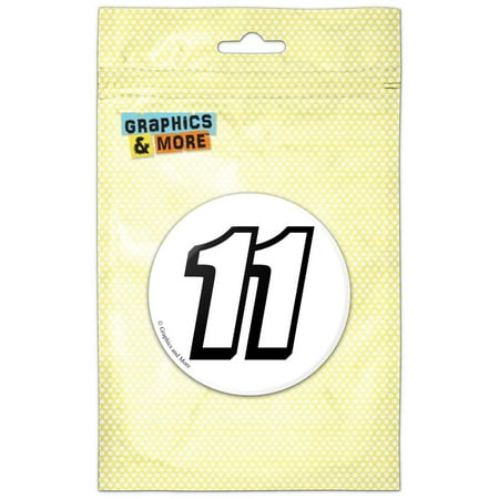 11 Number Eleven Pinback Button Pin Badge