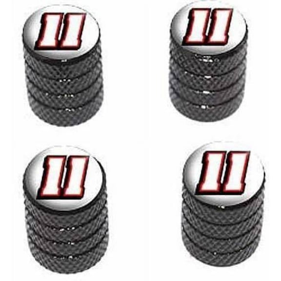 11 Number Eleven Tire Rim Wheel Aluminum Valve Stem Caps, Multiple Colors