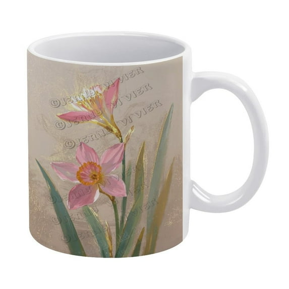 11 OZ Coffee Mug with Daffodil Flower Design - Colorful Floral Coffee Mug for Garden Lovers, Perfect for Gardeners and Flower Lovers