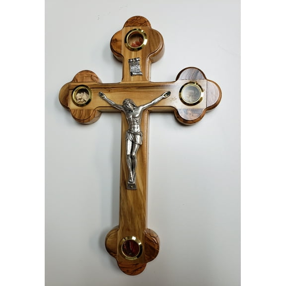11" Olive Wood Cross Jerusalem