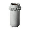 thumbnail image 1 of 11" Organic Style Whitewash Spikely Ceramic Vase, 1 of 6