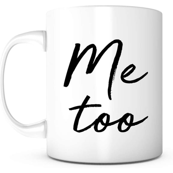 Me Too 11 Ounce White Ceramic Mug, Wedding Mug, Bridal Shower Party Favor, Husband Wife Mug, Gift for Valentine's Day Anniversary Engagement, Wedding Coffee Mug, Proposal Mug