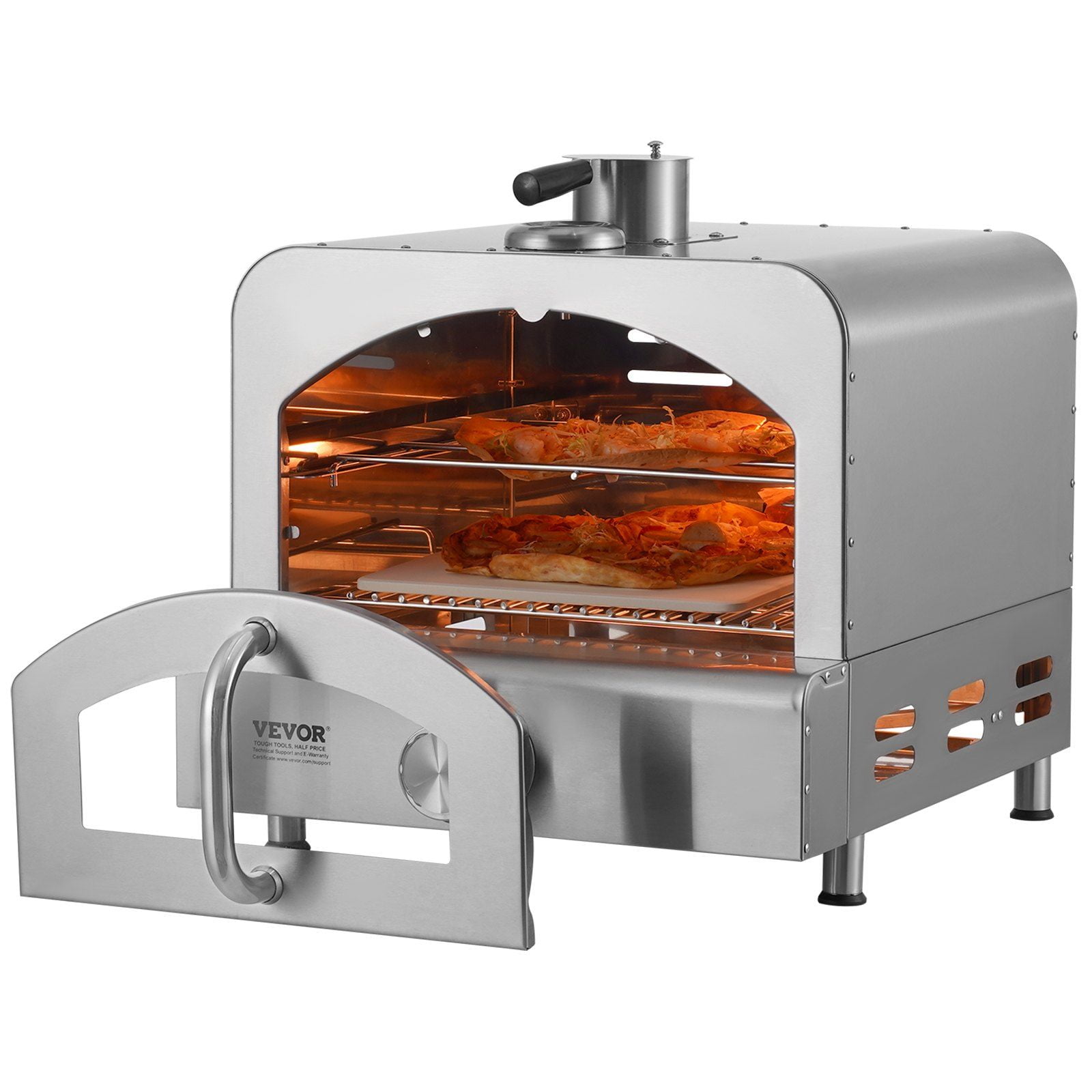 Portable Stainless Steel Gas Outdoor Pizza Oven with Thermometer