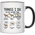 thumbnail image 1 of 11 Oz Ceramic Coffee Cup with Funny Goat Theme-The Perfect Gift for Goat Lovers, Women and Goat Mothers (Black Mango), 1 of 5