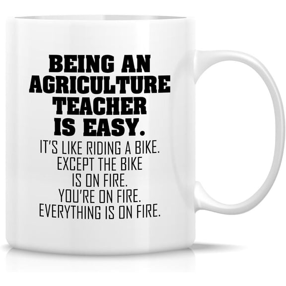 11 Oz Ceramic Coffee or Tea Cup Hilarious Gift for Ag Teachers, FFA Advisors, Farming Educators Appreciation, Birthday, Office Present for Men, Women, Dad