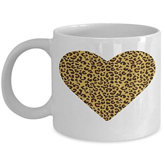 Leopard Print 11 oz Coffee Mug - Ideal Safari Gift White Ceramic
