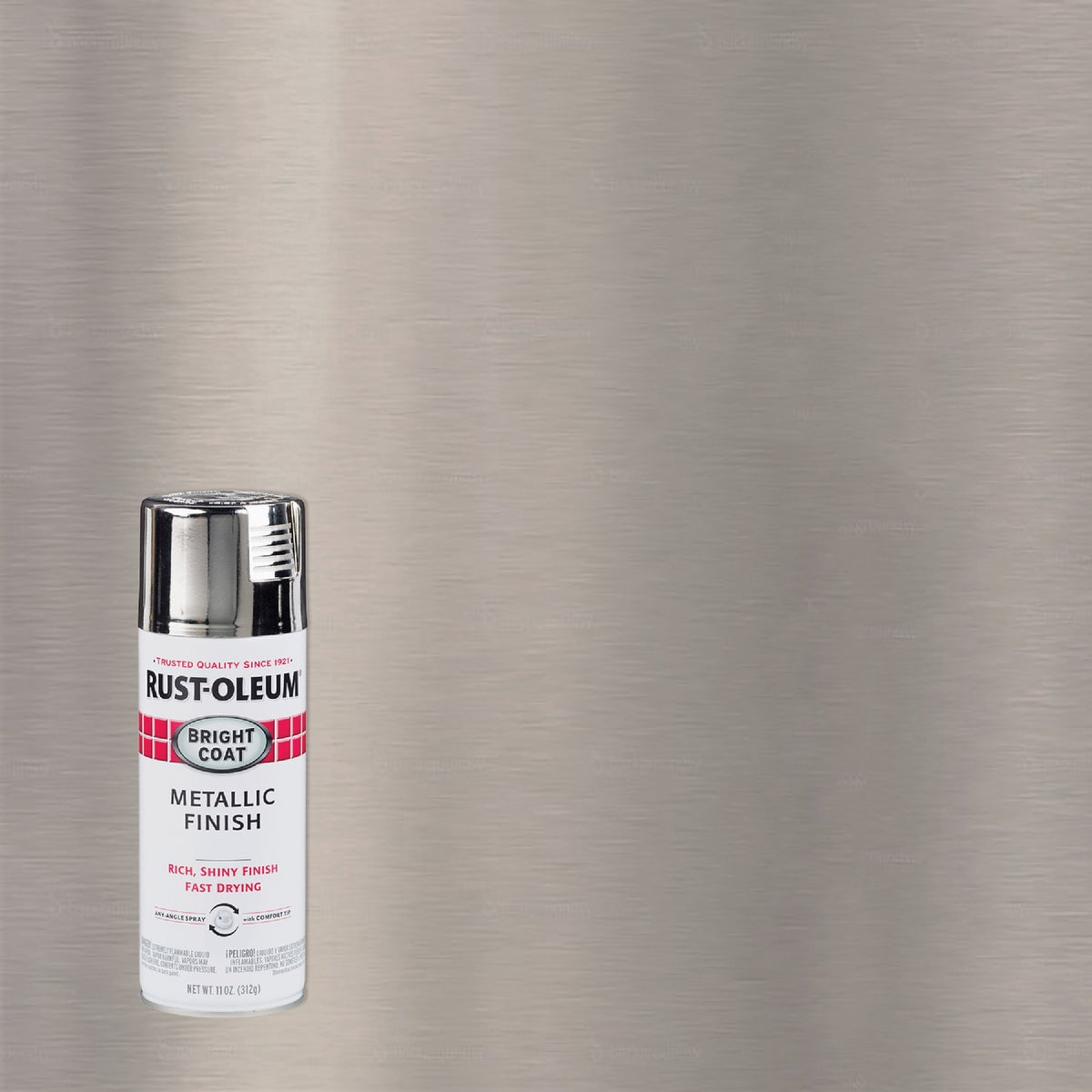 Rust-Oleum Chrome Metallic Finish Spray Paint - Metallic Silver - Set of 6, 11 oz — Interior & Exterior Use, Professional Finish