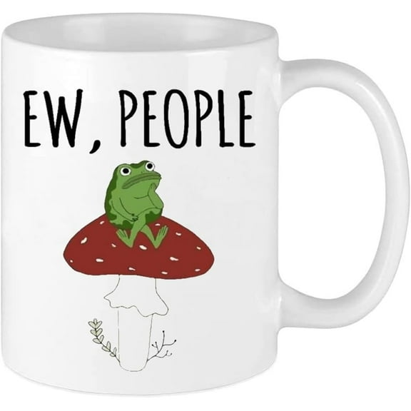 11 Oz Coffee Cup Mushroom Coffee Mug Cute Frog Mug Funny Frog Mug Frog Coffee Mug Mushroom Lover