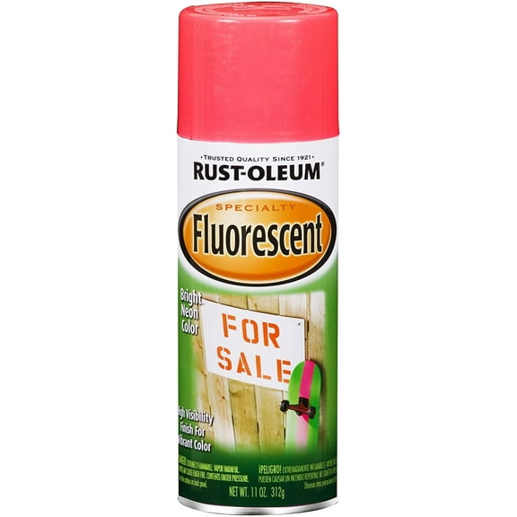 Rust-Oleum Specialty Fluorescent Pink Spray Paint - Vibrant Finish - Set of 6, 11 oz