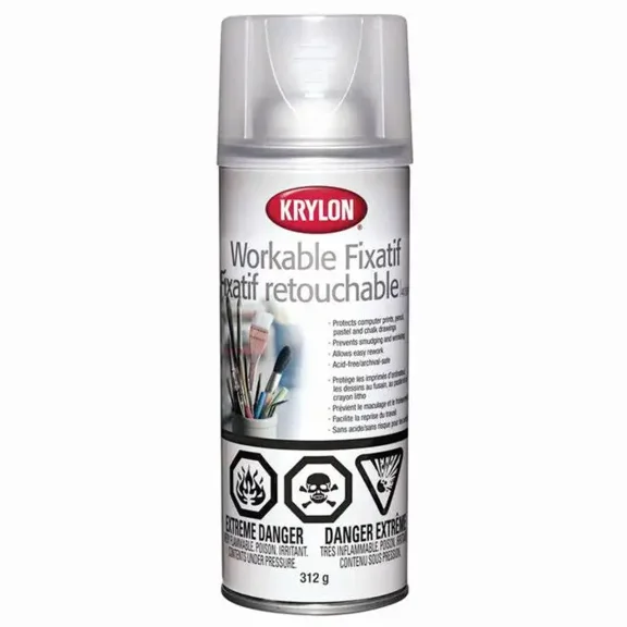 11 Oz Krylon 1306 Clear Workable Fixatif Retouchable Protective Coating Spray