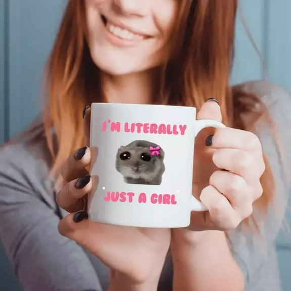 11 Oz, White Ceramic Mug, Funny Mug Summer And Winter Drinking "Just A Girl"