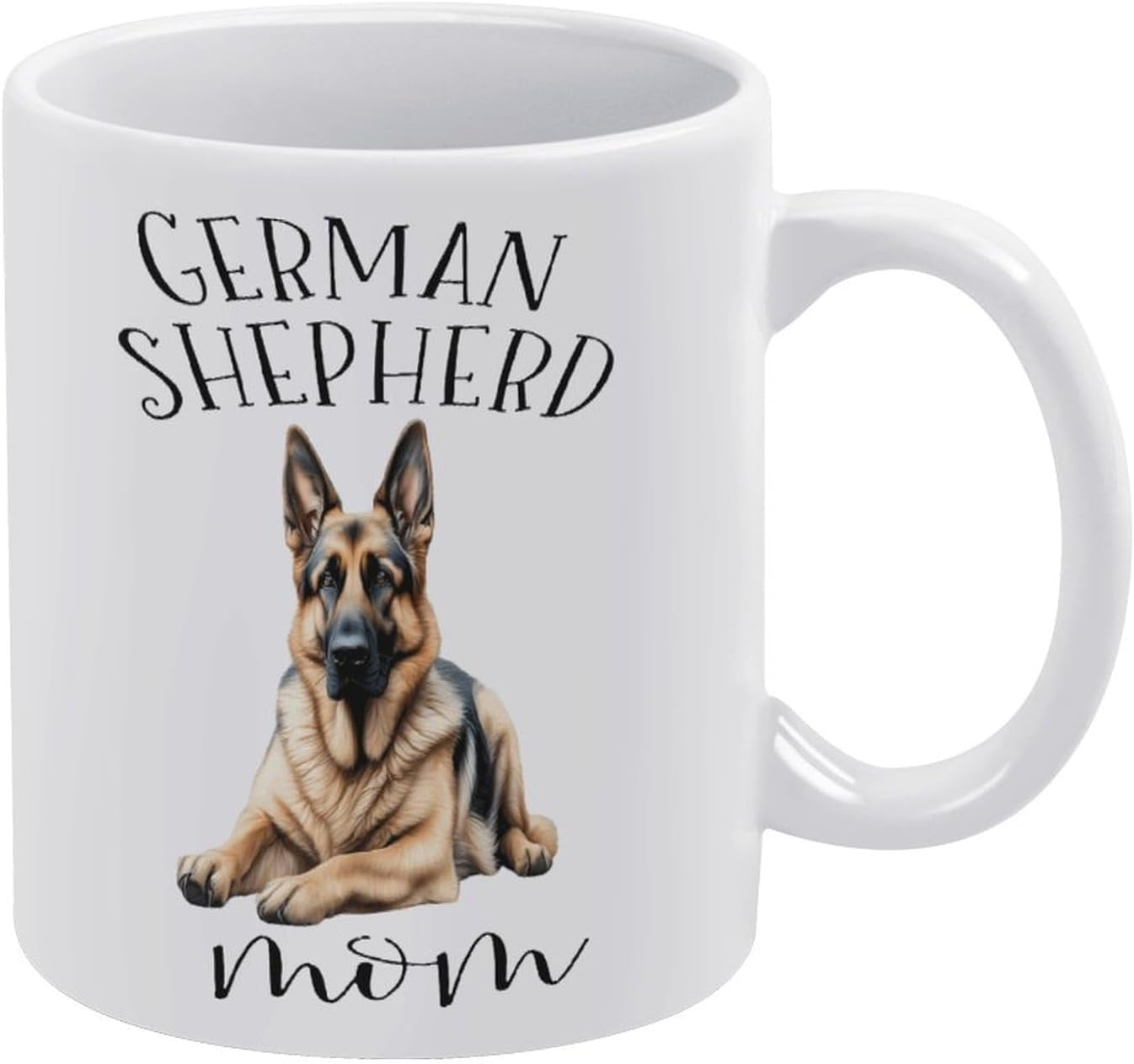 11 Oz White Coffee Mug - German Shepherd Mom 1 - Ceramic Mugs Great For ...