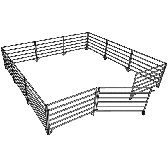 11 PACK OF ALUMINUM 5 Ft LONG 6 RAIL 40" SHEEP & GOAT PANELS & 1 GATE PEN ARENA CORRAL
