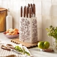 thumbnail image 1 of The Pioneer Woman 11 Pieces Knife Set with Decal Block Stainless Steel Knives, Forged,Brown Agatha, 1 of 4