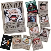 11 PCS Anime Nika Luffy 3 billion Wanted Bounty Paper Poster Straw Hat Pirates Crew Zoro Sanji Nami Usopp Chopper Robin Franky Brook Jinbei 11 8 in