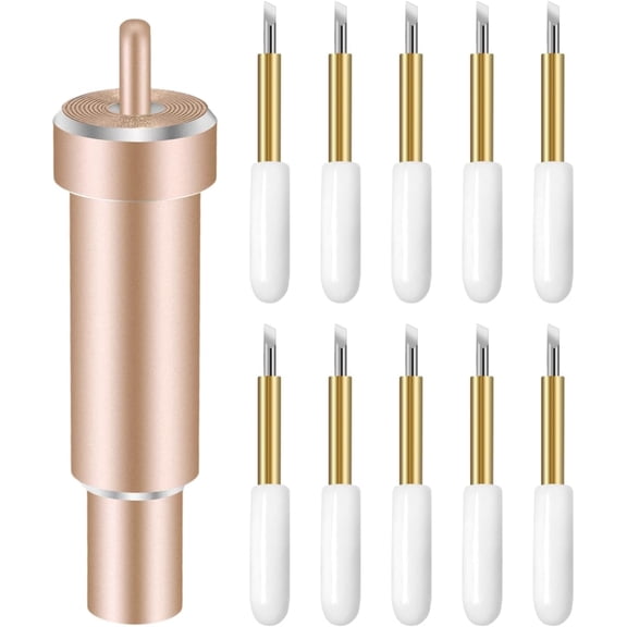 11 PCS Cut Housing+10 PCS Premium Standard Replacement Blade Compatible with Cricut Maker 4/Maker 3/Explore 4/Air 2/Air 3 for Light to Mid-Weight Material Like Cardstock, Vinyl, Iron-On & More