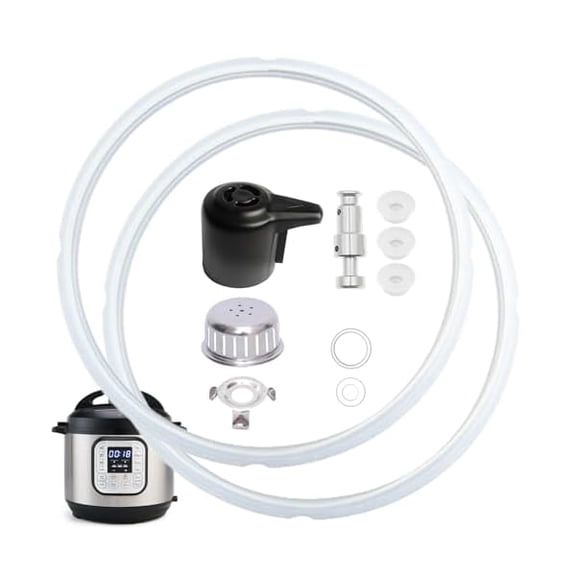 11 PCS Instant Pot Accessories for Duo 5, 6 Quart Qt IP-DUO50 IP-DUO60, InstantPot Replacement Parts Include 2 Sealing Ring, Steam Release Valve, Anti-Block Shield, Float Valve and Gasket
