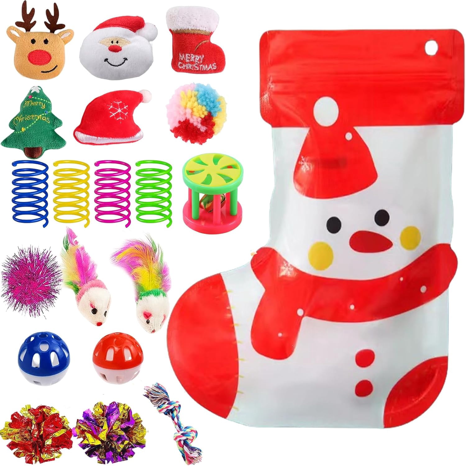11 PCS Interactive Cat Toy for Indoor Cats, Kitten Toys with 4 Hanging Door Cat Toys and 7 Multiple Replacement Heads for Indoor Self Play & Exercise