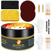 11 Pcs Wood Burning Paste Kit, 4 oz Burning Paste with Marker, Easy Wood Burn Set for Crafts, DIY Projects and Wood Surfaces