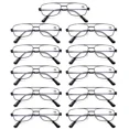 thumbnail image 1 of 11 PK Mens Retro Aviator Reading Glasses Metal Frame Blue Light Blocking Readers, 1 of 11