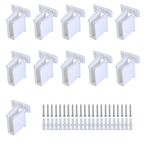 11 Pack Practical Stainless Steel Wire Shelf End Brackets Closet Wall Mount Supports for Secure Storage Solution