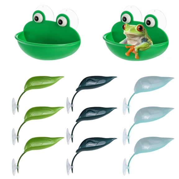 11-Pack Reptile & Aquarium Decor, Climbing Spots for Frogs, Turtles & Lizards