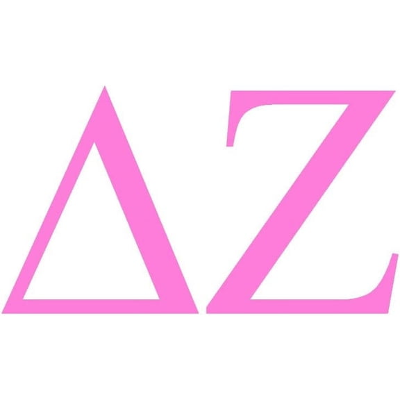 11 Pack - StickerDad Delta Zeta Sorority Vinyl Decal by StickerDad - Size: 6", Color: Light Pink - Windows, Walls, Bumpers, Laptop, Lockers, etc.