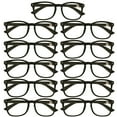 thumbnail image 1 of 11 Packs Mens Womens Oval Round Frame Reading Glasses Blue Light Blocking Readers +0.75, 1 of 5
