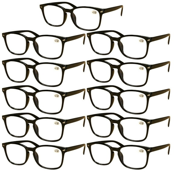 11 Pairs Mens Unisex Blue Light Blocking Reading Glasses Anti Blue Light Readers +0.75