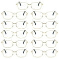 thumbnail image 1 of 11 Pairs Mens Womens Metal Frame Clear Lens Reading Glasses Fashion Classic Readers +4.00, 1 of 6