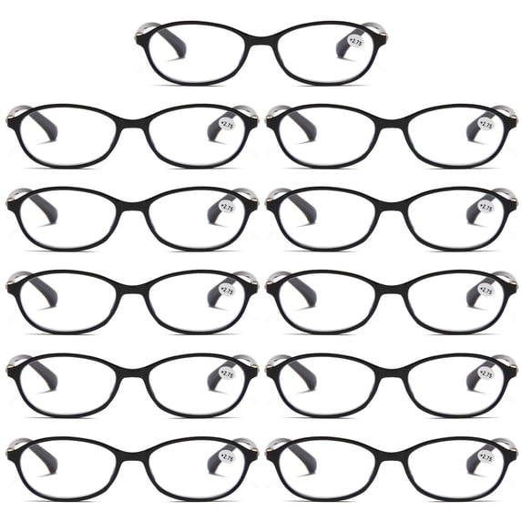 11 Pairs Womens Ladies Blue Light Blocking Reading Glasses Computer Gaming Readers +2.50