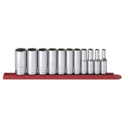 11 Pc. 12 Pt Deep Socket Set SAE