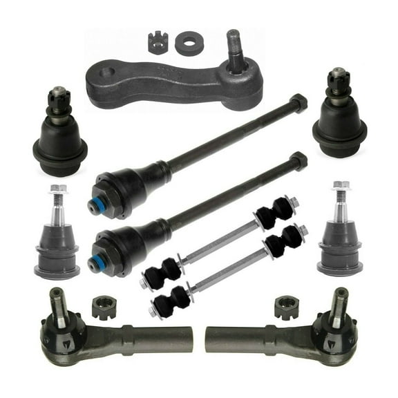 11 Pc Front Ball Joints Upper Lower + Tie Rod Ends Outer Inner + Idler Arm + Sway Bar Link Suspension Kit Fits select: 2001-2010 CHEVROLET SILVERADO, 2001-2010 GMC SIERRA