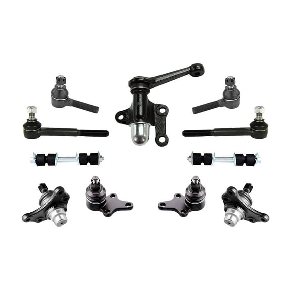 11 Pc Front Upper & Lower Ball Joints, Tie Rod Ends Inner & Outer, Sway Bar Links, Idler Arm, Suspension Kit Compatible with 2WD Models