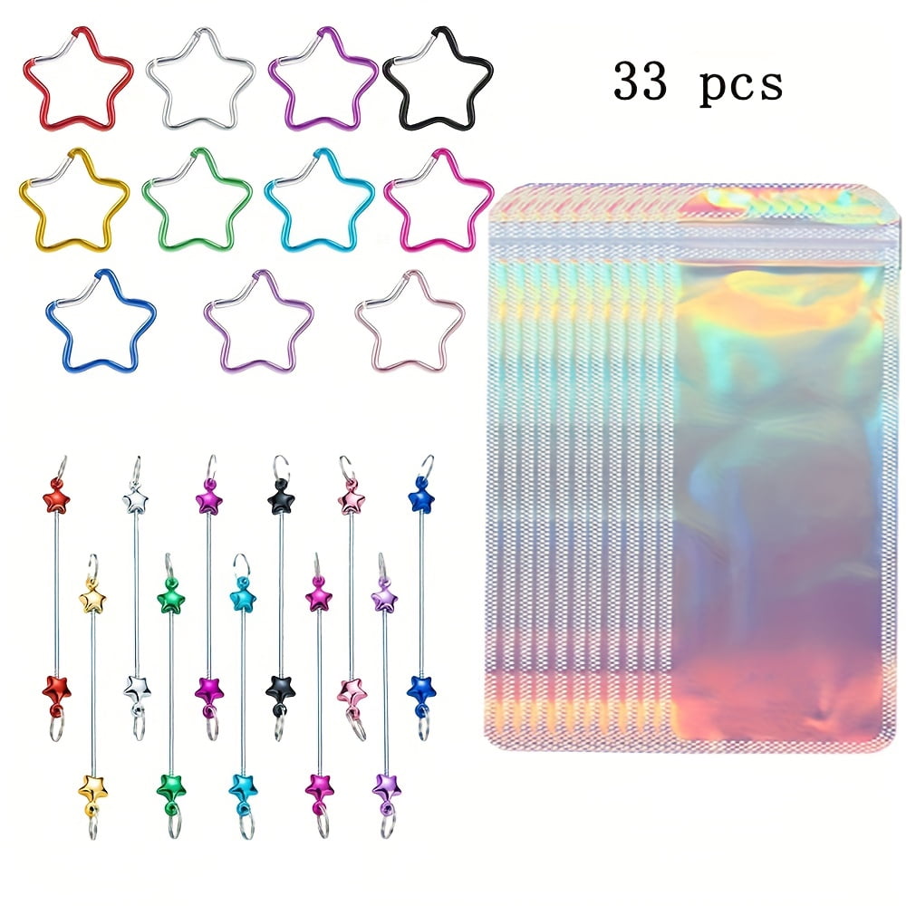 Make Keychains Bulk 11 Pcs Beadable Keychains Bars bulk - 11 Colorful DIY Metal Beaded ...