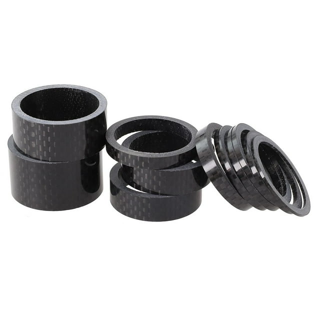 11 Pcs Full Carbon Fiber Headset Spacers Mtb Road 28.6Mm Stem Washers