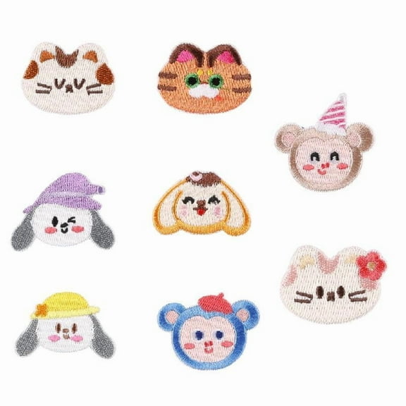 11 Pcs Iron on Patches Sew on Applique Patches Dogs Embroidery Patches