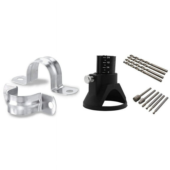 11 Pcs Multipurpose Cutting Guide Kit for Rotary Tools with 60 Pack M25 (1 Inch) Stainless Steel Rigid Pipe Strap