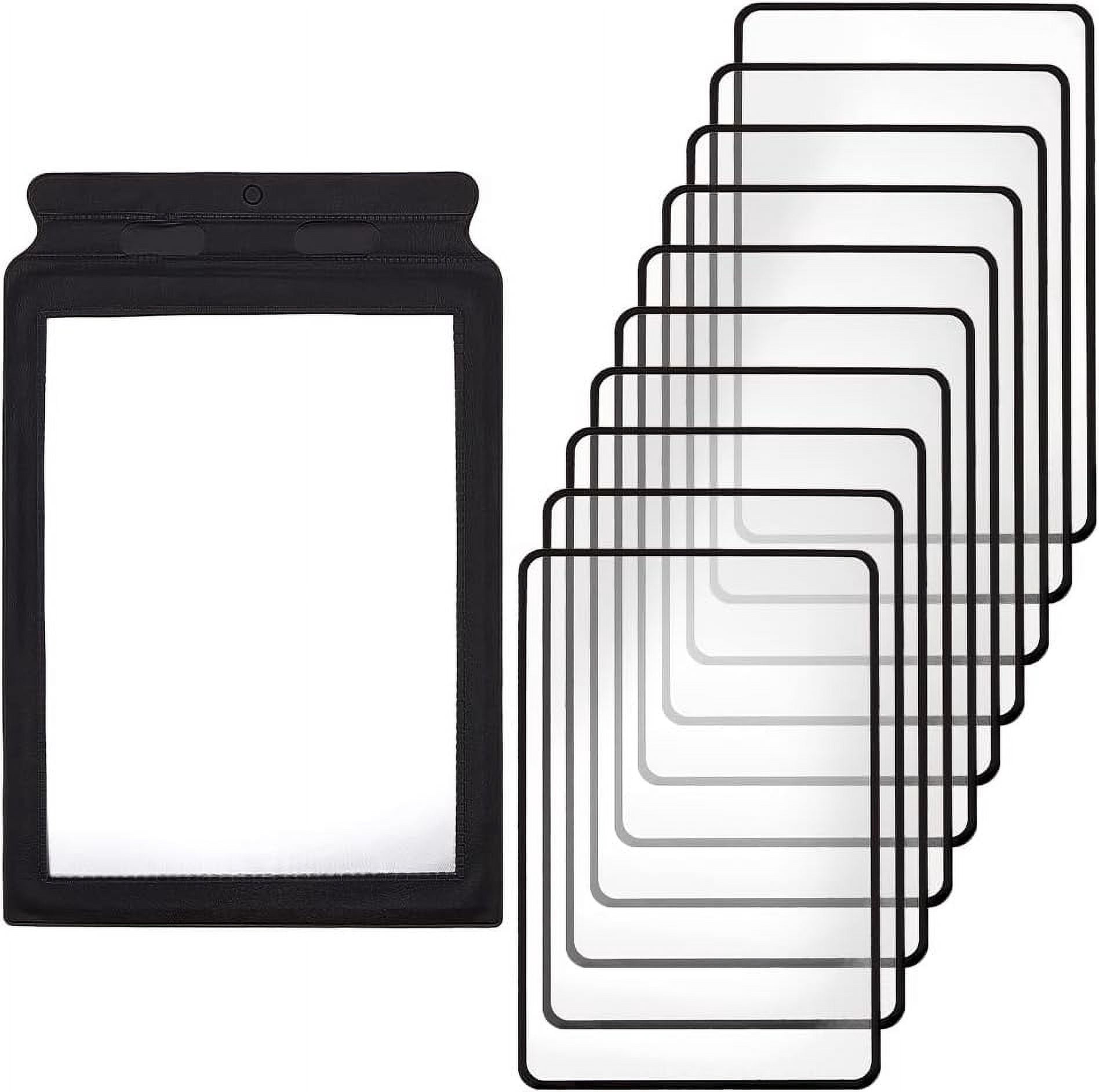 Magnifying Class Frame 11 Pcs Page Magnifying Sheet 3X Page Magnifier Fresnel Lens Full Page ...