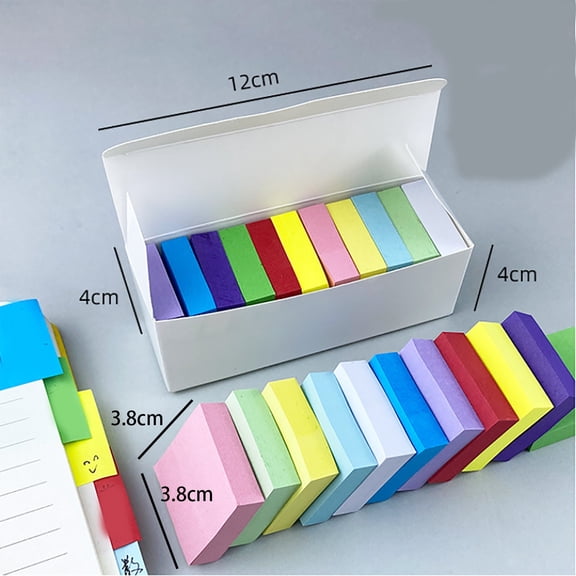 11 Pcs Sticky Notes,11 Colors Post Sticky Notes,Sticky Page Markers Notes, Book Markers, Sticky Note Tabs,Removable Colored Bookmark Flags for Planners,Journals and Calendars (White)