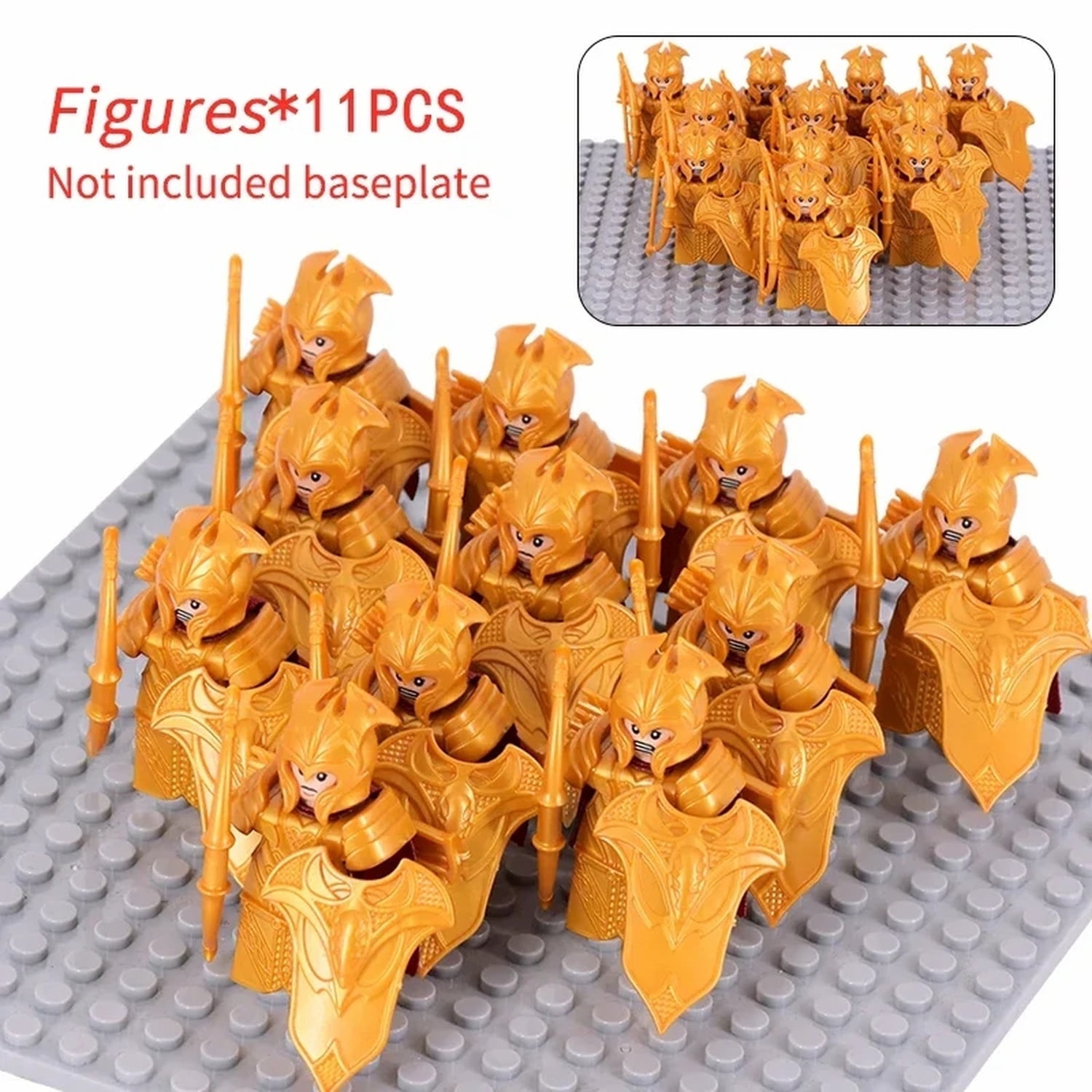 11 Pcs/set DIY Medieval Realm Assembly Bricks - Dwarf, Elf and Knight ...
