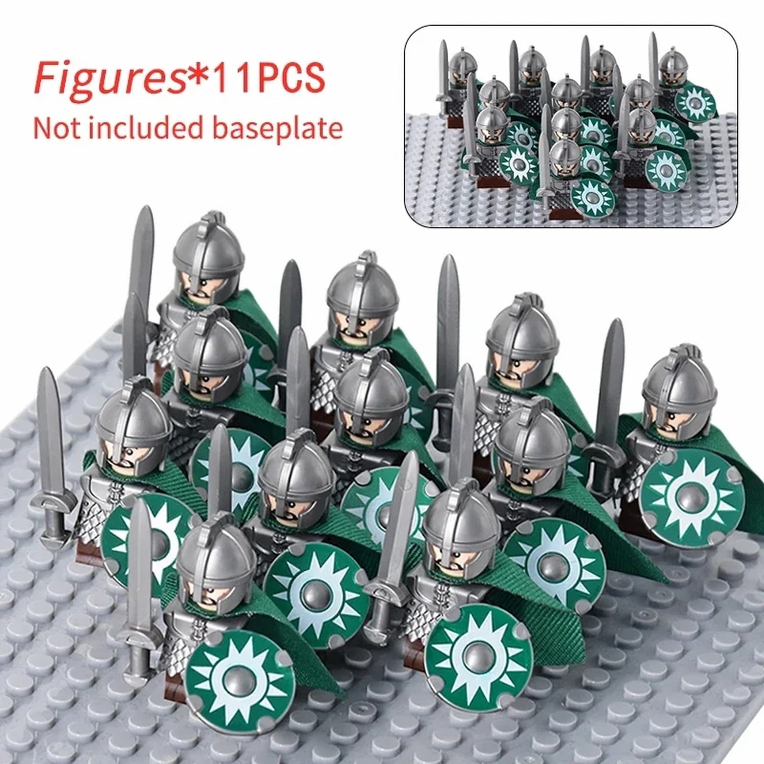 11 Pcs/set DIY Medieval Realm Assembly Bricks - Dwarf, Elf and Knight ...
