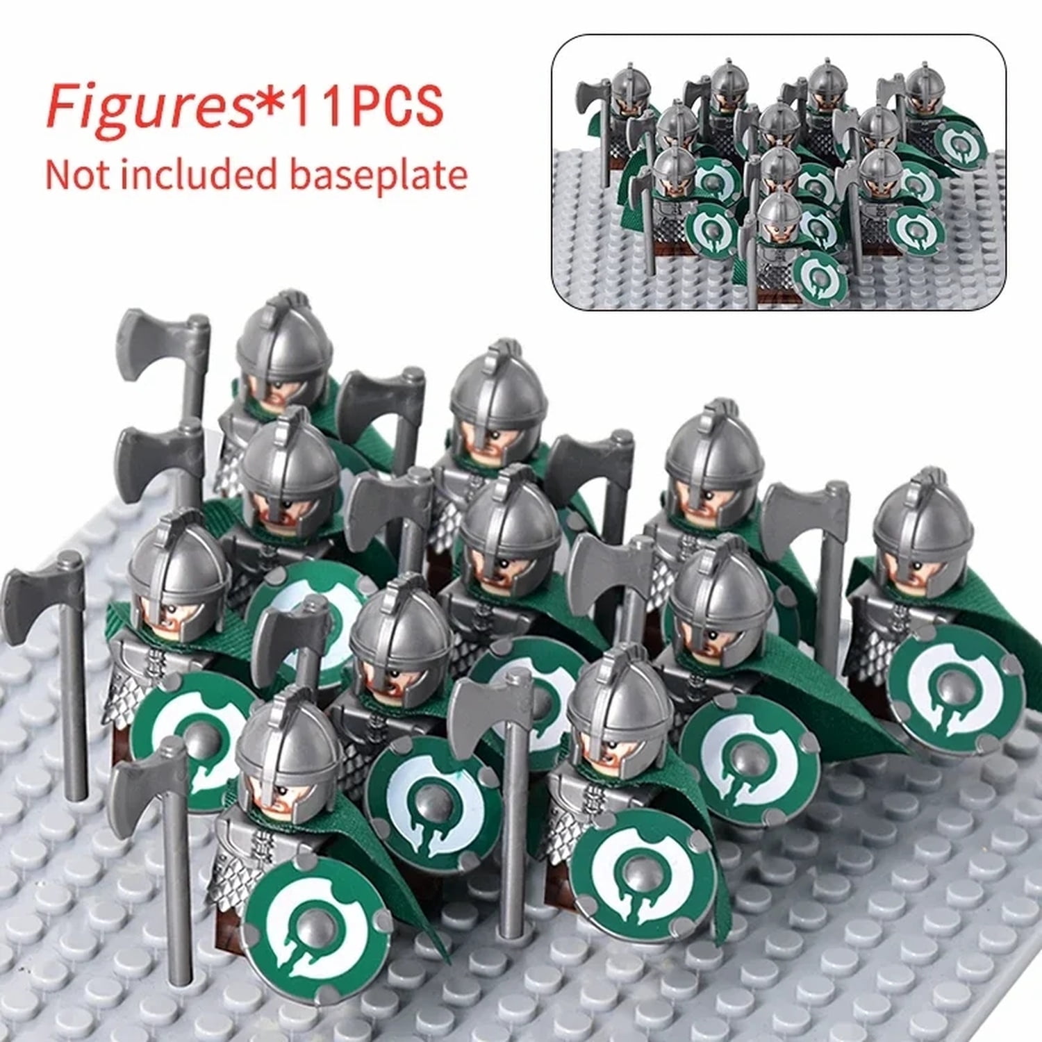 11 Pcs/set DIY Medieval Realm Assembly Bricks - Dwarf, Elf and Knight ...