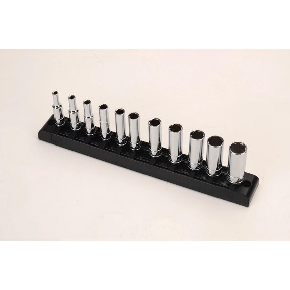 11 Piece 1/4 Inch Drive Deep Socket Set Metric 4-14mm Chrome Vanadium Steel