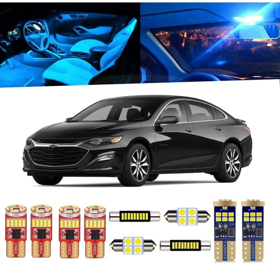 11 Piece Car Interior LED Lights Kit for Chevrolet Malibu 2019 2020 2021 2022 2023 Interior LED Light Bulbs Packag Kit+License Plate Light + Install Tool
